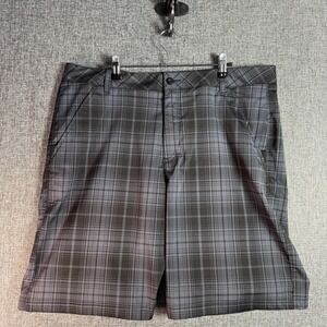 Mens‎ FILA SPORT Golf Shorts 38 Grey Plaid Performance Athletic